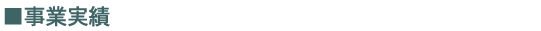 事業実績